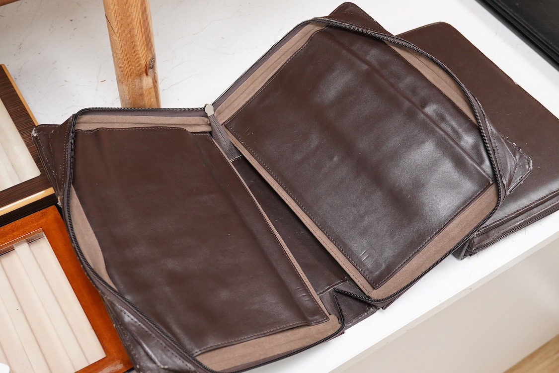 Two Caran d'Ache fountain pen cases for 22 pens each